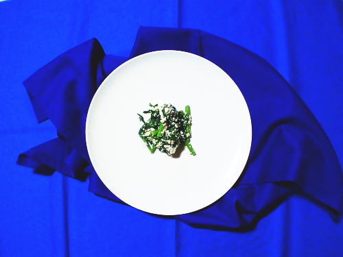 313.絹ごし豆腐で春菊の白和え