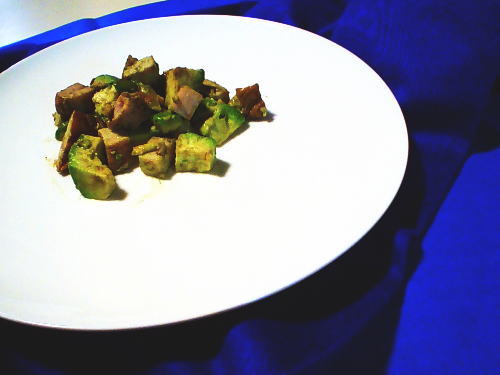 317.サラダチキンとアボガドのわさび醤油サラダ