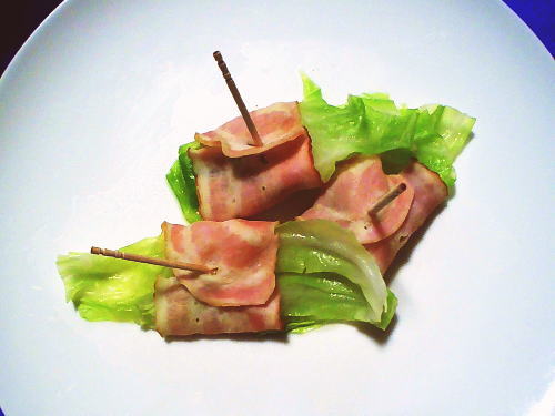 324.キャベツのベーコン巻き