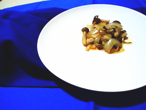 328.しめじと玉ねぎのポン酢さっぱり和え