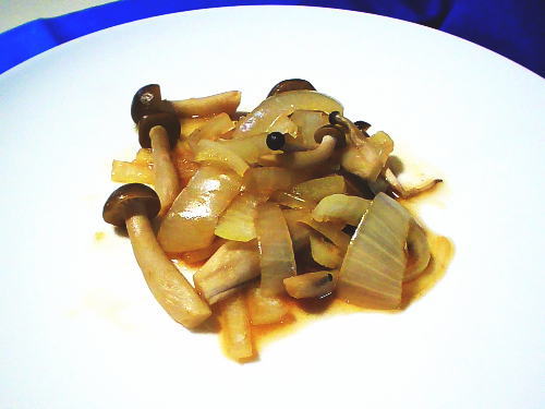 328.しめじと玉ねぎのポン酢さっぱり和え