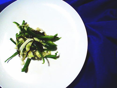 333.キャベツとピーマンの塩こんぶ和え