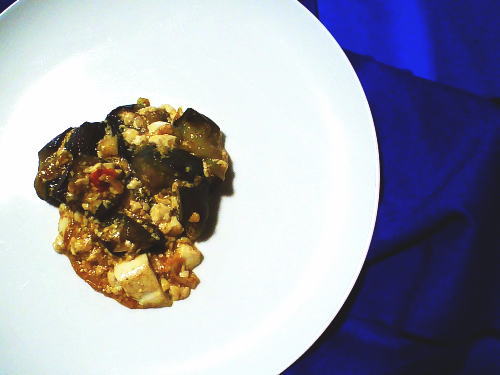 334.豆腐そぼろの麻婆ナス