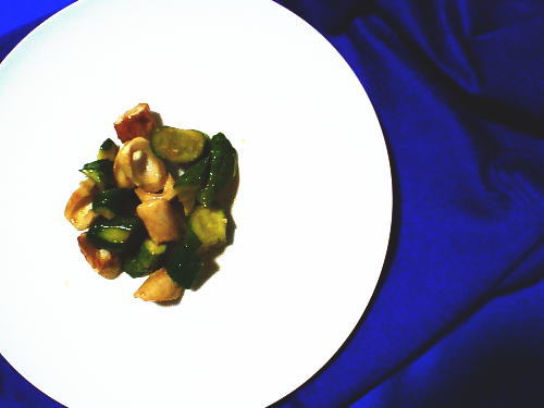 337.きゅうりとちくわのオイスター炒め