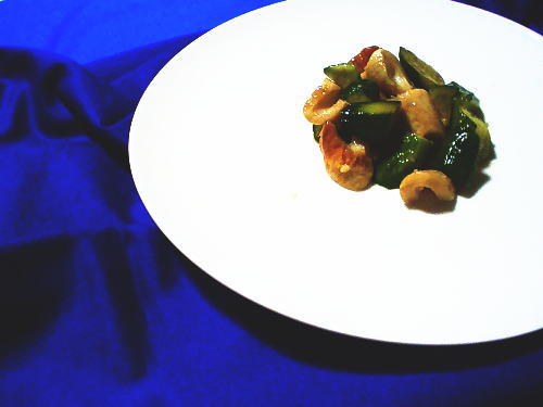 337.きゅうりとちくわのオイスター炒め