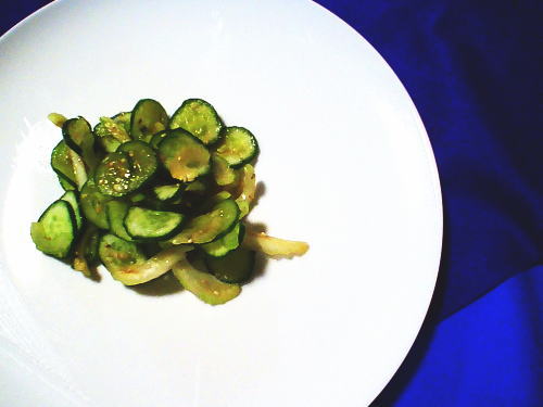 343.きゅうりとセロリの胡麻和え