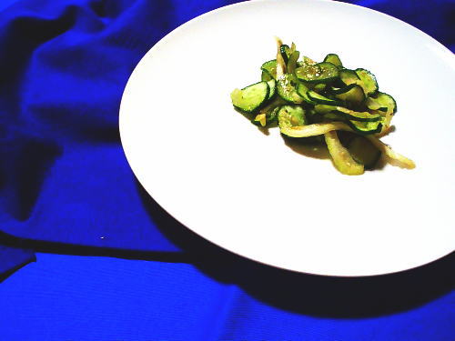 343.きゅうりとセロリの胡麻和え