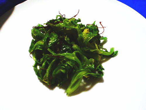 347.簡単セロリの葉のナムル風