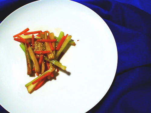 370.しゃきしゃきセロリのきんぴら