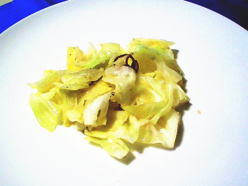 380.常備菜にキャベツのペペロン風炒め