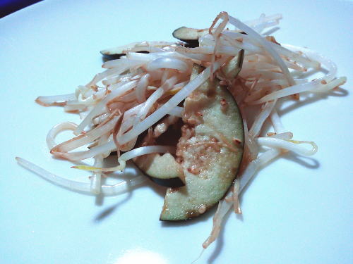 386.さっと簡単もやしとなすのナムル