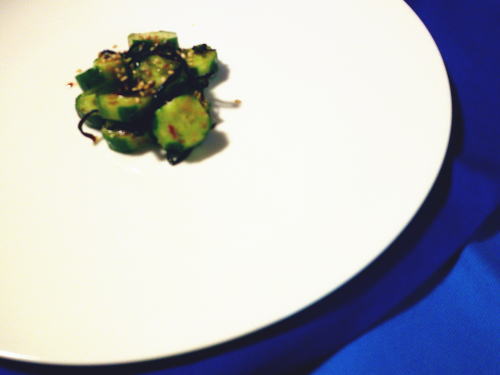 387.即席きゅうりの塩昆布おかか和え