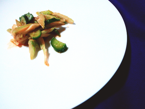 392.セロリときゅうりのお手軽キムチ風