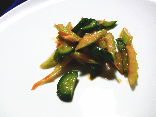 392.セロリときゅうりのお手軽キムチ風