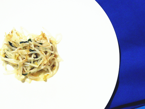 400.しゃきしゃき感が止まらない!もやしとニラの炒めもの