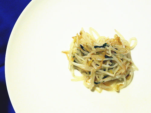 400.しゃきしゃき感が止まらない!もやしとニラの炒めもの