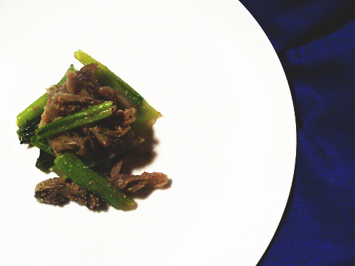 406.まいたけと小松菜のごま和え