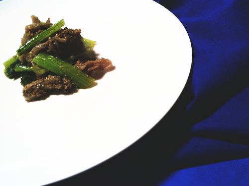 406.まいたけと小松菜のごま和え