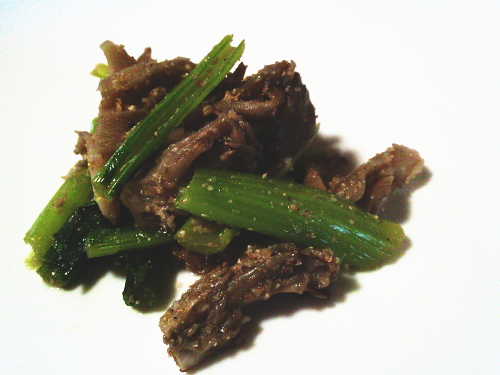 406.まいたけと小松菜のごま和え