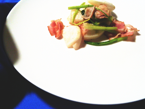 407.簡単お手軽カブとベーコンのコンソメ炒め