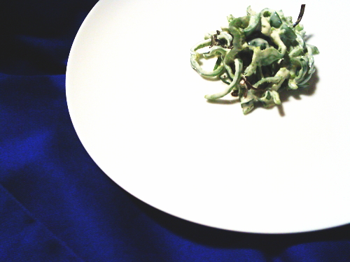 416.ピーマンの塩昆布マヨ和え