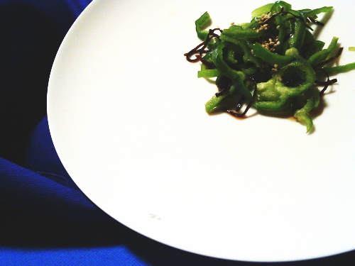 420.無限おつまみピーマンの塩昆布和え