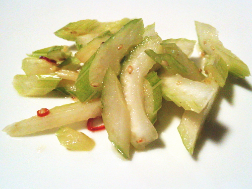 423.セロリが主役　簡単ナムル