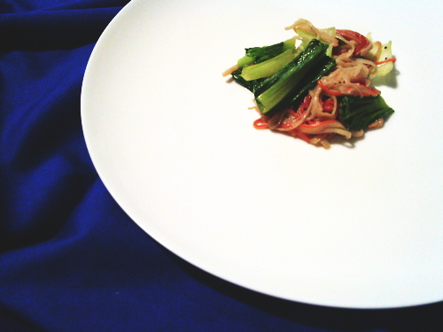 431.チンゲン菜とかにかまの中華和え