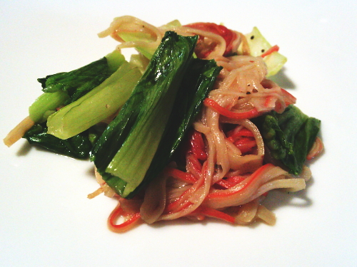 431.チンゲン菜とかにかまの中華和え