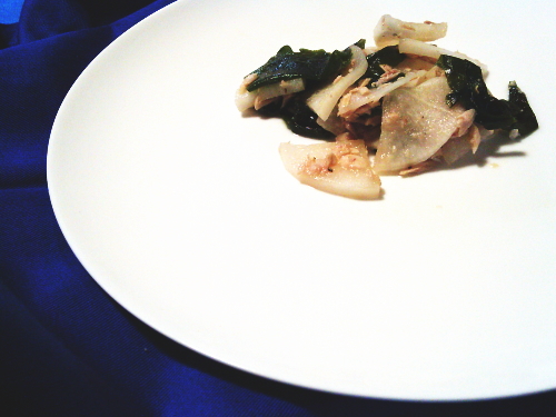 441.大根とわかめのめんつゆツナ和え