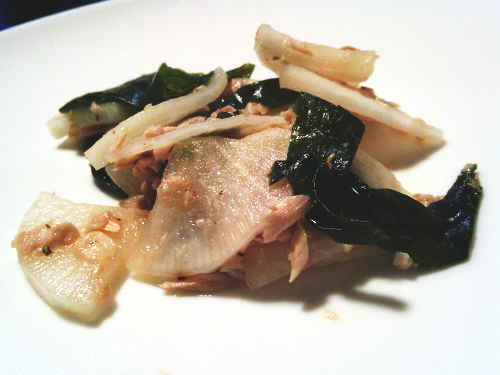 441.大根とわかめのめんつゆツナ和え