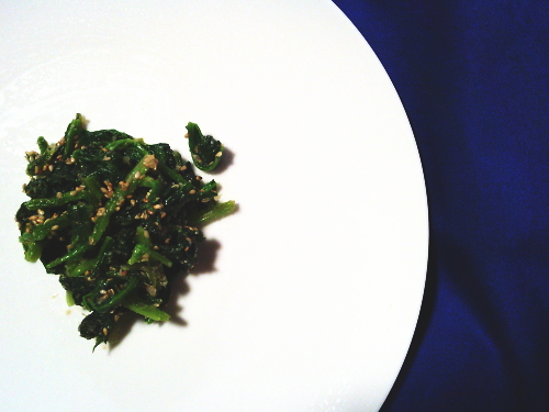 445.韓国料理の基本　ほうれん草のナムル