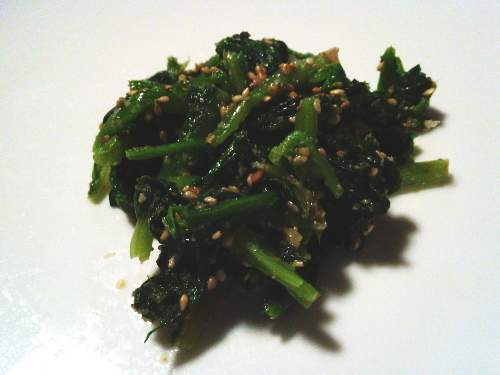 445.韓国料理の基本　ほうれん草のナムル