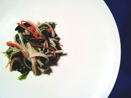 446.ほうれん草とカニカマのさっとごま和え