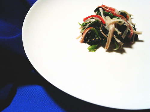 446.ほうれん草とカニカマのさっとごま和え