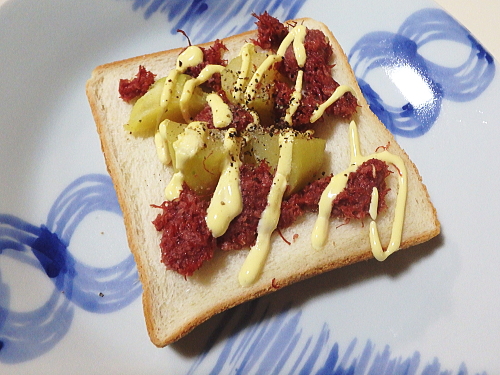 �R�[���r�[�t�ƃ|�e�g�̃g�[�X�g