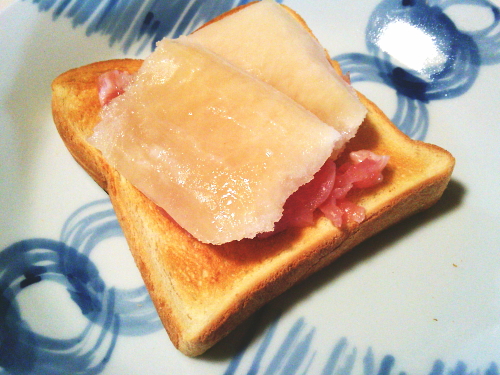 449.白桃アイスと生ハムトースト