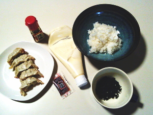 73.餃子とワカメのマヨソース丼(No.1668)