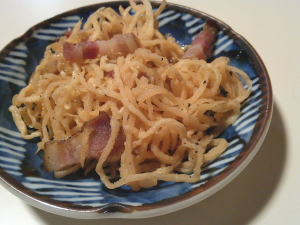 82.ベーコンと切り干し大根のにんにく炒め(No.1686)