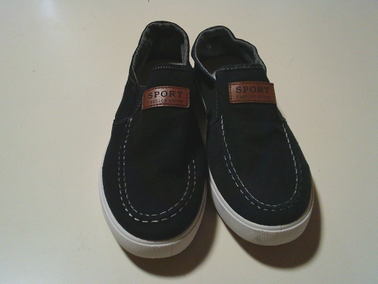 ３４）625円スリッポン黒