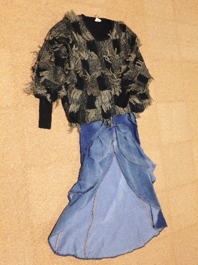 24)500円ドルマンのフリンジセーター2