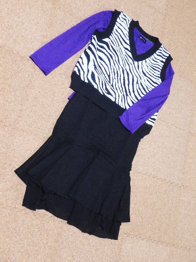 32)417円ゼブラ柄ニットベスト2