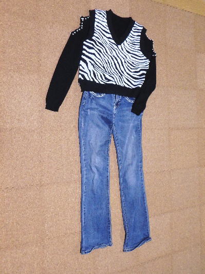 33)417円ゼブラ柄ニットベスト3