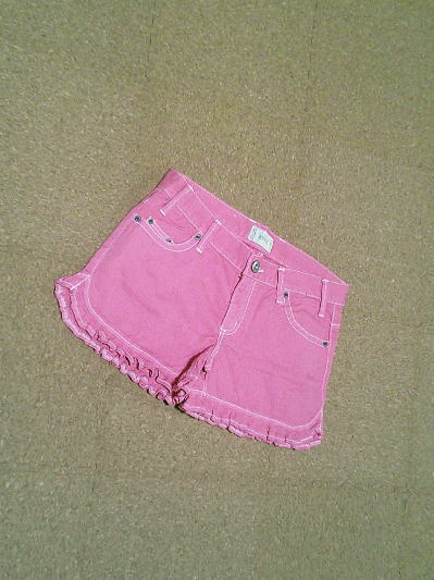 45)498円裾フリルショートパンツ・ピンク