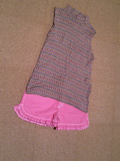 45)498円裾フリルショートパンツ・ピンク