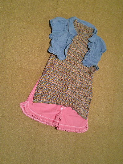 45)498円裾フリルショートパンツ・ピンク