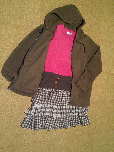 ６０）970円フリースジャケット茶