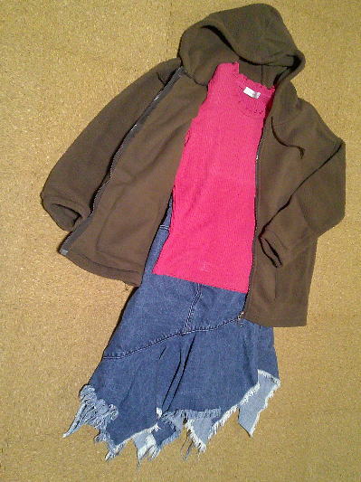 ６０）970円フリースジャケット茶