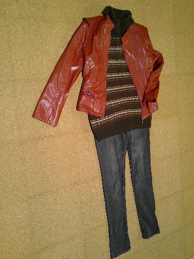 65)1,677円深紅のレザージャケット3