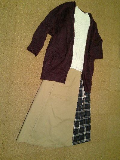 ８８）いつかのお出かけコーデ、フェイクレザーコート